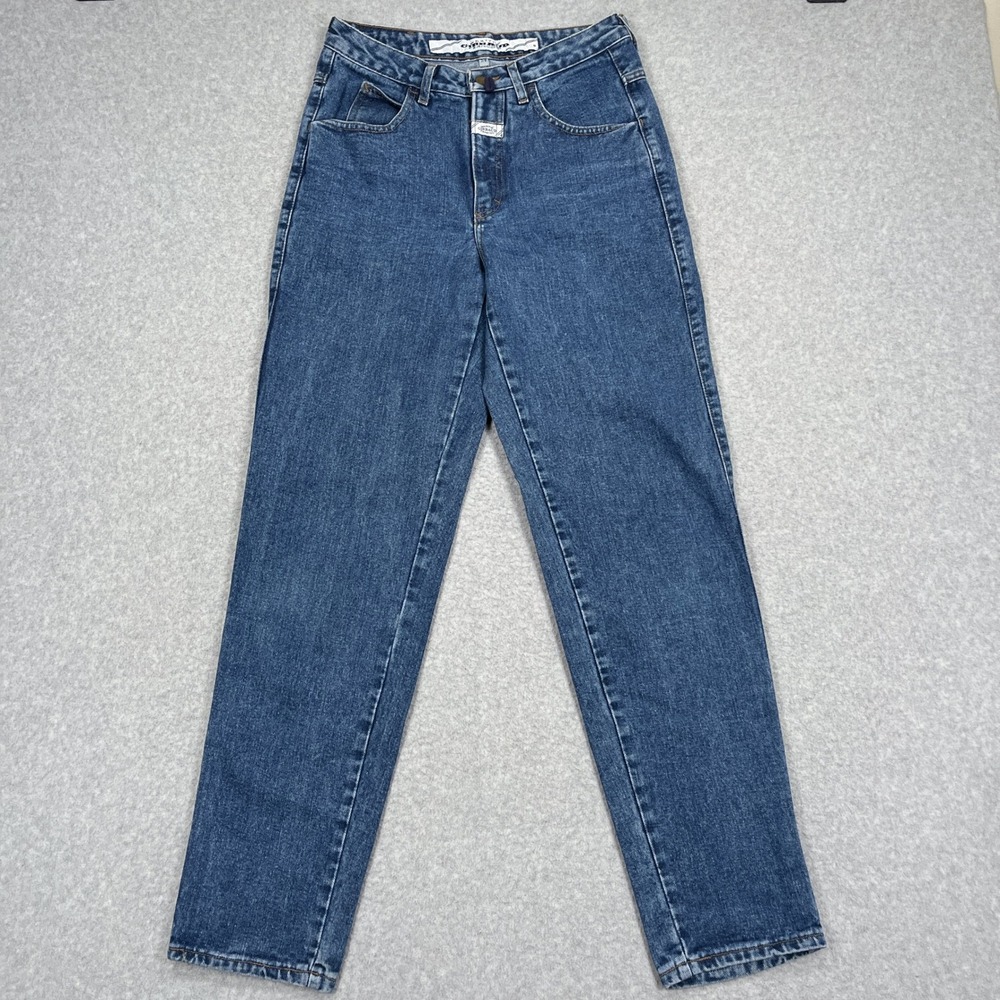 Marithe Francois Girbaud Jeans Womens 7/8 (28x31) Blue High Rise Tapered Leg Vtg